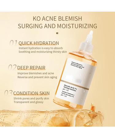 Glycolic Acid 7% Toning Solution 240ml Face Serum for Blemishes and Acne Skincare Hyaluronic Acid Glycolic Serum Hydrates and Reduces Skin Blemishes - Buy Online on GoSupps.com