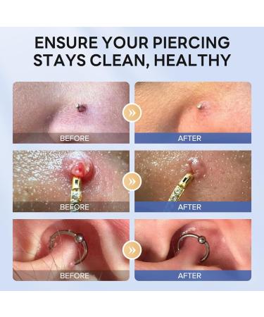  Generisch Piercing cleaning solution - 120 ml - Solution for body piercings - Suitable for nose stomach skin face home travel and fitness - Buy Online on GoSupps.com