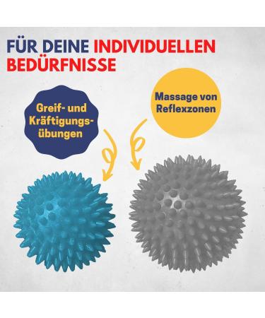 Best Sporting Massage Balls Set - Reflex Zone Therapy & Relaxation | Includes Free Exercise Instructions - Soft & Hard Hedgehog Balls - Buy Online on GoSupps.com