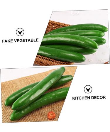 Abaodam 20 Pcs Cucumber Model Green Plants Lifelike Vegetables Realistic Vegetable Window Fake Cucumber Greenx2pcs 24X3CMx2pcs - Buy Online on GoSupps.com
