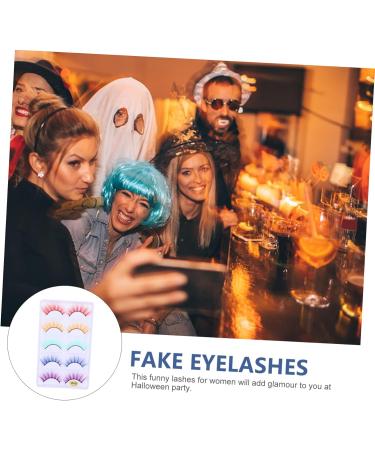 minkissy 5 Pairs Fake Eyelashes Natural Fake Lashes Eyelashes Halloween Eyelashes Eyelashes Dramatic Colorful Fake Eyelashes False Eyelashes Makeup Eyelashes Artificial Eyelashes - Buy Online on GoSupps.com