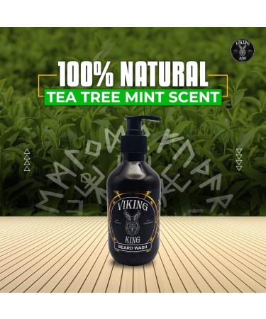 Viking King Beard Wash - Tea Tree & Mint - 300ml | International Shipping Available - Buy Online on GoSupps.com