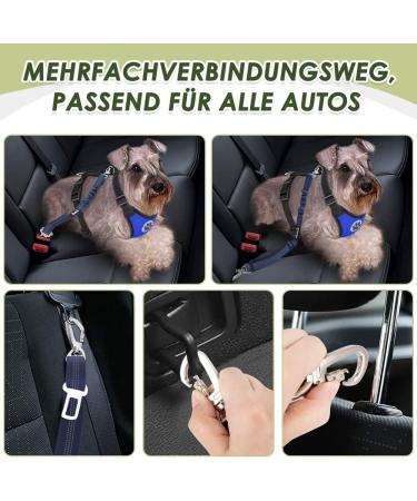 Eyin Dog Harness with Seat Belt for Car - Adjustable & Breathable | 2 Carabiner Hooks | Child Safety Seat & Trunk | Blue M - Buy Online on GoSupps.com