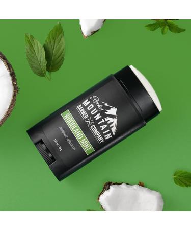 Natural Deodorant for Men - Aluminum Free - Made with Simple Plant-Based Ingredients & Peppermint Essential Oil - Made in USA - Woodland Mint Scent - 2 .65 oz - Buy Online on GoSupps.com