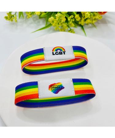 OralGos Set of 2 Rainbow Hand Chains | Comfortable Stylish Unisex Bracelets | Colorful Handwoven Elastic Bangles - Buy Online on GoSupps.com