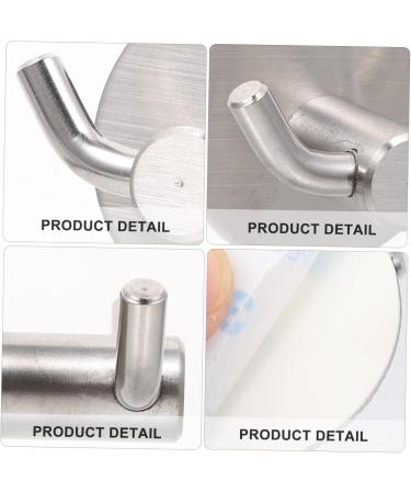 Alipis 2pcs Hook up Wall Mount Clothing Rack Towel Hook Rustic Coat Hooks Wall Hanger Hook Rack Sucker 4.5X4.5cm Silver - Buy Online on GoSupps.com