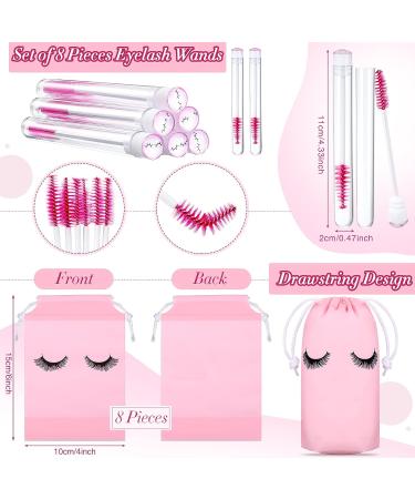 8-Piece Lash Shampoo Brushes Set with Eyelash Aftercare Bag and Disposable Mascara Brushes - Extension Aftercare Kit with Foam Pump Bottle and Instructions Cards - Drawstring Bag EVA Included - Buy Online on GoSupps.com