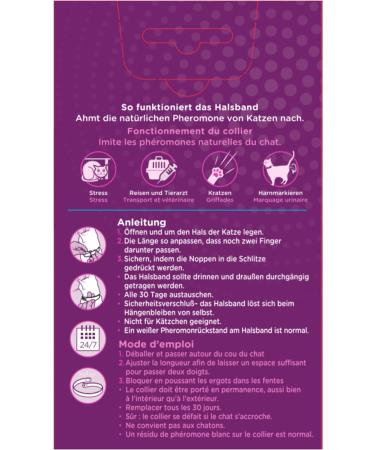 Pheromone Calming Collar for Cats Helps Them Feel Safe and Satisfied Be Calm and Reduce Stress Anxiety and Unwanted Behavior Pack with a Collar Pack with one collar - Buy Online on GoSupps.com