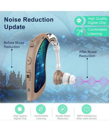 Hearing Aids for Seniors Rechargeable with Noise Cancelling  AMERFIST Personal Hearing Amplifier for Adults Severe Hearing Loss  G25 Digital Ear Hearing Assist Devices with Volume Control(Brown) - Buy Online on GoSupps.com