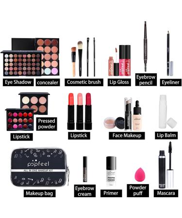 FantasyDay All-in-one Makeup Set Gift Surprise | Complete Cosmetic Starter Bundle for Women - Includes Eyeshadow Palette, Lipstick, Blush, Foundation, and Brushes - Buy Online on GoSupps.com