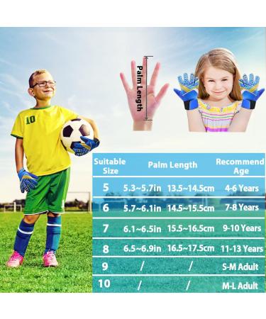 Jalunth Junior Goalkeeper Gloves for Kids Non-Slip Latex Blue-Yellow Perfect for Training & Matches - Buy Online on GoSupps.com
