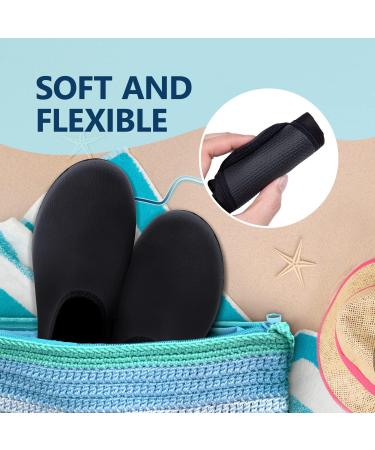 JACKSHIBO Quick-Dry Water Shoes for Women Men - Aqua Socks for Cruise, Beach, Pool, Yoga - Pure Black, Size 9-10.5 Women/8-9.5 Men - Buy Online on GoSupps.com