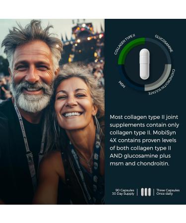 4X Advanced Joint Support Capsules - Extra Strength Glucosamine Chondroitin & Collagen | 90 Gluten-Free Capsules for Inflammation Immune Support & Overall Health - Buy Online on GoSupps.com
