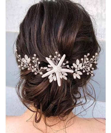 Yean Starfish Bride Wedding Headband - Silver Crystal Bridal Hair Accessory - Buy Online on GoSupps.com