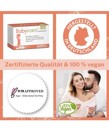Baby Forte Vegan Children's Vitamins - Iodine-Free Quatrefolic & Maca - 60 Capsules for Pregnancy Support - Buy Online on GoSupps.com