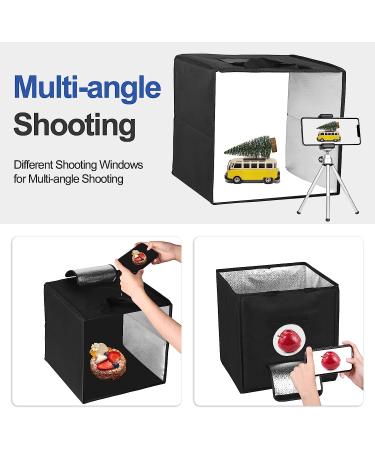Emart 12x12 Light Box Photography Studio with 120 LED Lights, 6 Backdrops - Portable Dimmable Shooting Tent for Jewelry - New Black - Buy Online on GoSupps.com