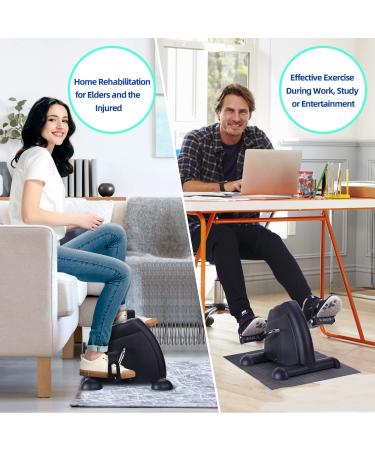 Sportneer Mini Under Desk Bike Pedal Exerciser - Portable Leg and Arm Exercise Machine with Digital Monitor for Home Office Seniors - Buy Online on GoSupps.com