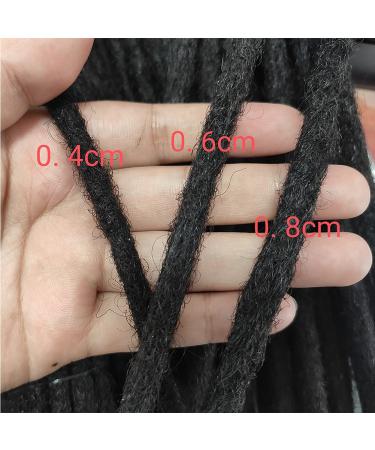 JISHENG Dreadlocks Extensions 14 Inch 100% Remy Human Hair Permanent Locs - 0.4cm Width - Buy Online on GoSupps.com