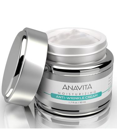 Anavita Anti-Aging Moisturizer Cream with Peptides & Hyaluronic Acid | Reduces Fine Lines & Wrinkles | Day & Night Face Neck & D collet Cream for Men & Women - 1.7 fl oz - Buy Online on GoSupps.com