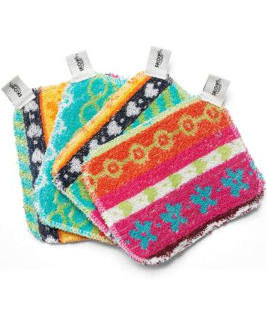 Skoy Scrub, Non-Scratching, Reusable Scrub for Kitchen and Household Use, Environmentally-Friendly, Dishwasher Safe, 4-Pack - Assorted Colors and Designs Colors May Vary 4-Pack - Buy Online on GoSupps.com