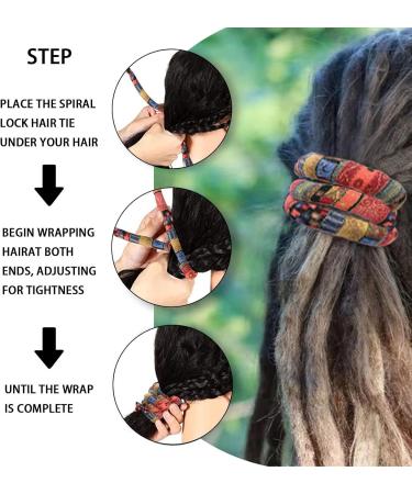 Spiral Hair Ties Ponytail Holder Bendable Hair Ties For Long Braids Elastic Hair Ties Curly Hair Accessories Dreadlock Accessories For Men And Women (Red) style1 - Buy Online on GoSupps.com