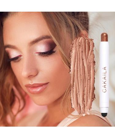 Eye Brightener Stick | Double-end Matte Pearlescent Silkworm | Stick Highlighter Makeup Automatic Rotating for Women Girls - Buy Online on GoSupps.com