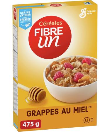 Fiber One Honey Clusters Flavour Cereal Box Whole Grain is the First Ingredient 51% of Your Daily Value of Fibre Per Serving With Real Honey 475 Grams Package of Cereal - Buy Online on GoSupps.com