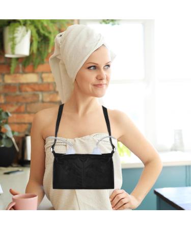 Thinp Mastectomy Drain Holder - Adjustable Shower Bag for Recovery | Must-Have Tummy Tuck & Mastectomy Supplies (Black - Buy Online on GoSupps.com