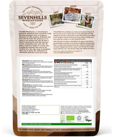 Sevenhills Wholefoods Organic Raw Goji Berries 2kg - 100% Natural Superfruit - Buy Online on GoSupps.com