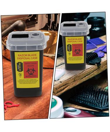Magiclulu 8 STK Razor Blade Storage Box | Waste Container & Dispenser | Sharp Trash Can for Barber & Salon | 15.5x9.5cm - Buy Internationally - Buy Online on GoSupps.com