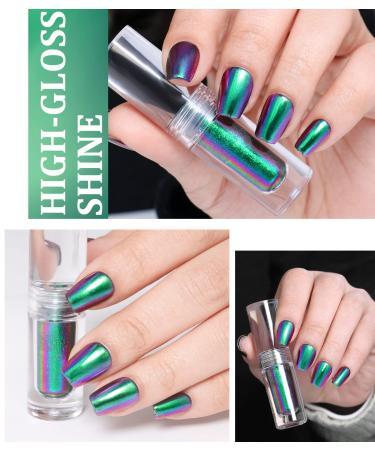 DouborQ Chrome Nail Powder - 2g Liquid Mirror Chameleon Pigment for Women Nail Art - Blue Purple - Buy Online on GoSupps.com