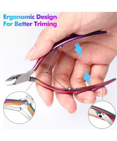 Ejiubas Cuticle Trimmer Cutter Nippers Clippers - Professional Stainless Steel Cuticle Scissors for Manicure Pedicure - Fingernail Cuticle Remover Tool - Christmas 1-Chameleon - Buy Online on GoSupps.com