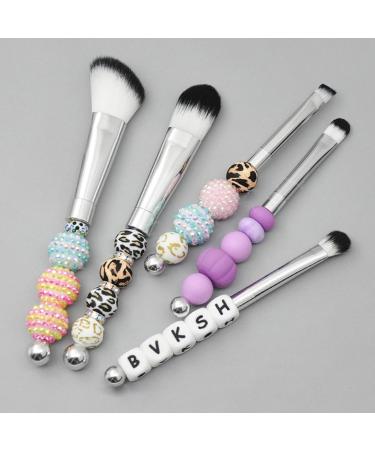 Beaded Cosmetic Brush Metal Handle Makeup Brush Perfect For Contouring Defining Blending Concealer Brush - Buy Online on GoSupps.com