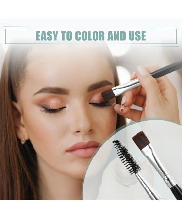 VOCOSTE Double-ended Makeup Brush Set - 2pcs Eyebrow & Smudger Brush with Wooden Handle | International Shipping Available - Buy Online on GoSupps.com