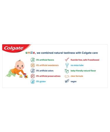 Colgate Zero Baby and Toddler Training Toothpaste - Fluoride & SLS Free, Natural Fruit Flavor - 1.75 oz (Pack of 1) - Buy Online on GoSupps.com