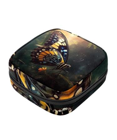 Colorful butterfly ladies napkin-storage bag portable menstrual cup bag with zipper for teenagers girls women women color 3