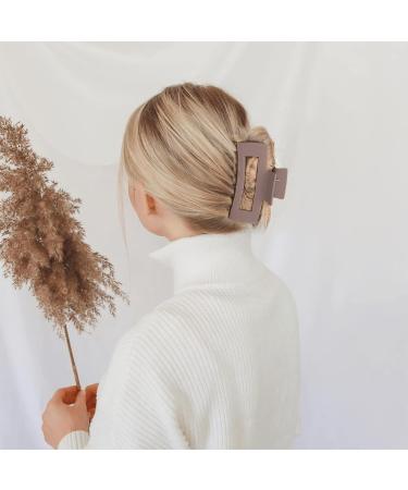 Aimike 4 Pack Tall Slipproof Hair Clips - 11 cm Plastic Strong Hold Large Hair Styling Accessories for Women & Girls - Perfect for Thick & Thin Hair - Matte Pattern - Buy Online on GoSupps.com