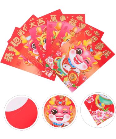 ABOOFAN 60pcs New Year Red Envelopes Money Gift Cash Packets Wedding Red Envelopes 2024 Dragon Year Red Packet Red Money Bag Li Xi Red Gifts Dragon Year Envelope Card Personality Paper - Buy Online on GoSupps.com
