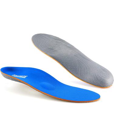 Full Length Metatarsal Arch Support Orthotic Insoles for Plantar Fasciitis Relief - Shock Absorption, Unisex, UK-5 (9.44 inches), Blue - Buy Online on GoSupps.com