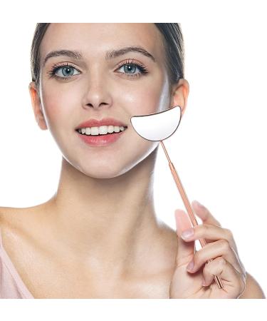 COHEALI Eyelash Mirror - Large Half Moon Vanity Makeup Mirror for Eyelash Extensions & Beauty Tools | Golden Finish - Buy Online on GoSupps.com