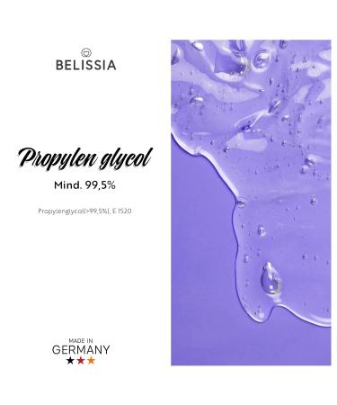 Buy Belissia Propylene Glycol 0.5L - 99.9% Pure Pharmaceutical Grade Made in Germany - High Quality E1520 Liquid 0% Additives - Buy Online on GoSupps.com