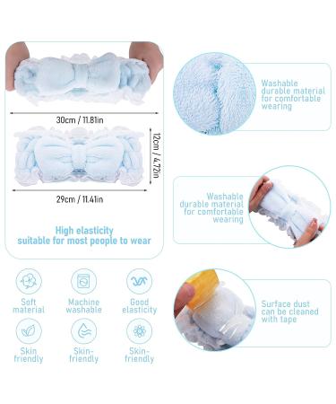 Sibba Spa Makeup Headband - Fluffy Towel Wrap for Skincare and Face Washing - Blue Head Band for Women's Beauty Routine - Buy Online on GoSupps.com