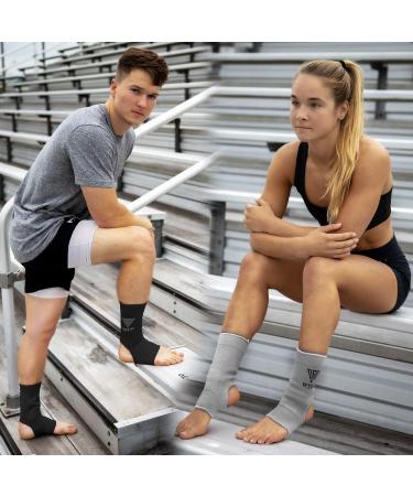 WYOX Ankle Wraps Support for Muay Thai & Kickboxing | Gym Ankle Support (Pair) Black S/M | Women 4.0 - 6.5 Men 3.0 - 5.5 - Buy Online on GoSupps.com