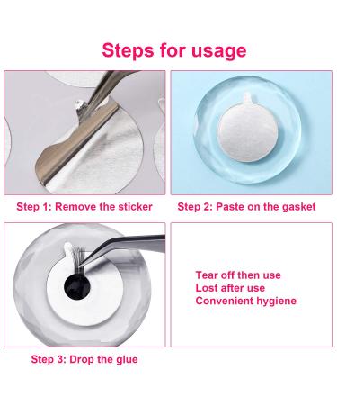 960pcs 1 Inch Disposable Eyelash Glue Stickers | Waterproof Aluminum Foil | Makeup Tool Supplies - Buy Online on GoSupps.com