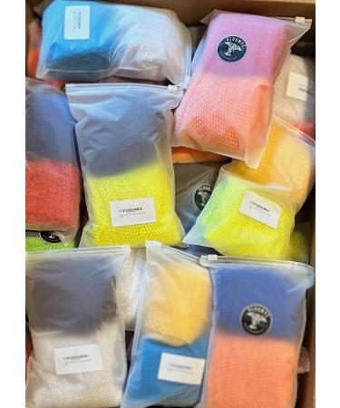 Random Variation 2 Pieces African Exfoliating Net Sponge Nylon African Net Bathing Sponge Wash Net for Body Scrub Shower Net