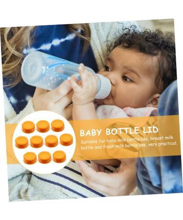 BESTonZON 10pcs Baby Bottle Seal Cap Gift Tags Christmas 43mm Diameter Bottle Lids Girl Replacement Bottle Caps Small Kit Supply Travel Feeding Bottle Infant Products Food Grade Pp Orange 4.3x4.3x1.5cm - Buy Online on GoSupps.com