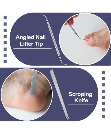 Ingrown Toenail Removal Kit - 10PCS Surgical Steel Nail Tools Set for Professional Pedicure Care - Includes File and Lifters - Manicure Solution - Buy Online on GoSupps.com