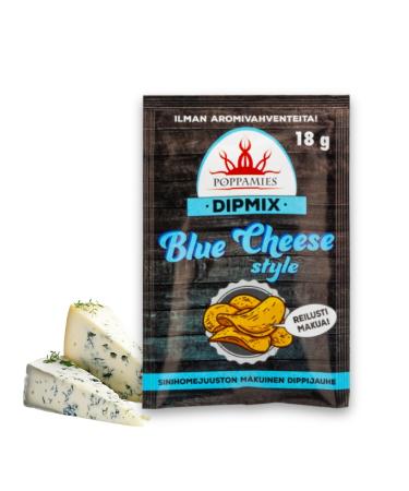 POPPAMIES Poppamies Dipmix Blue Cheese Style Vegan Blue Cheese Flavoured Dip Powder for Wings Vegetables and Snacks - Gluten Free Lac