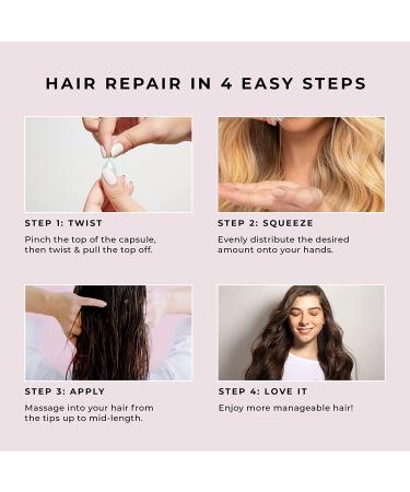 Remilia Hair Keratin Hair Serum Capsules with Amino Acids & Silk Protein - Frizz & Damage Repair Treatment - Color Safe & Heat Protectant Oil - 30-Day Supply - Buy Online on GoSupps.com