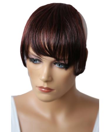 CAISHA 100% REAL HAIR Pony Hairpiece Hair Thickening Hair Extension Dark Brown Mix H313l dark brown mix #1BH33 H313l